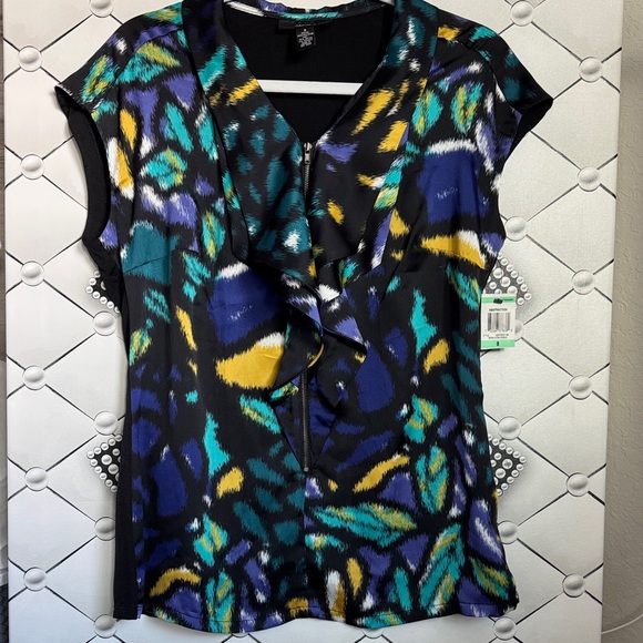 Alfani Multicolor Abstract Women's Blouse - Picture 1 of 5